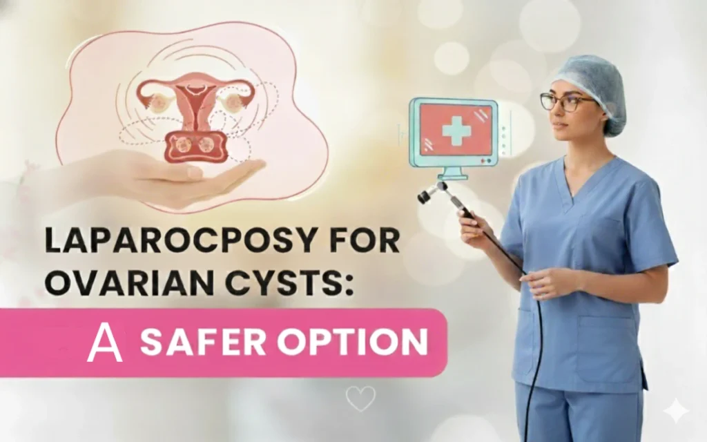 Discover how laparoscopy treats ovarian cysts safely with less pain, smaller incisions, and faster healing compared to traditional surgery.
