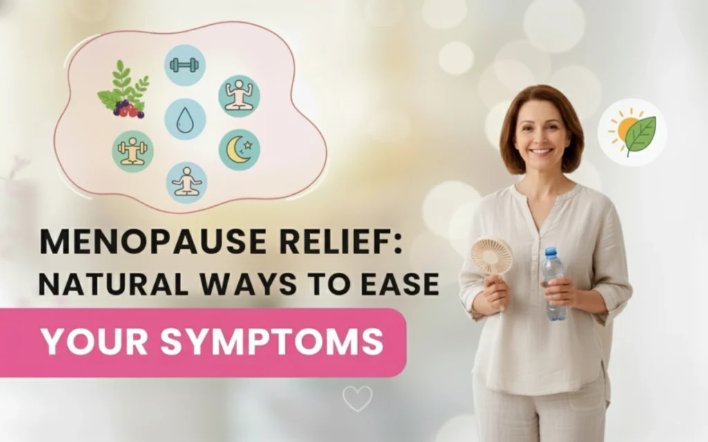 Ease menopause symptoms naturally with proven remedies and tips. Embrace this phase with confidence using safe, effective lifestyle changes.