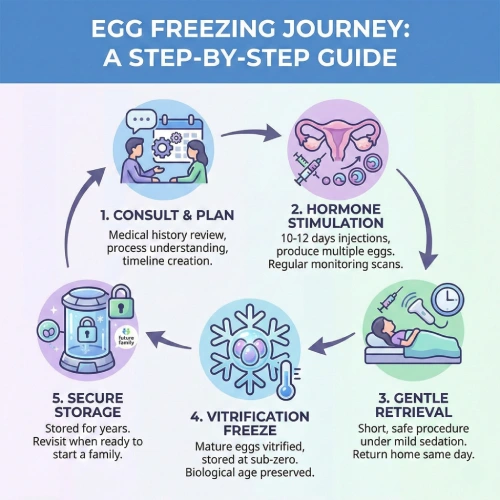 secure your options for the future. Egg freezing offers peace of mind while you build your career or wait for the right partner. Read our step-by-step guide.
